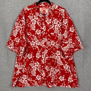 Retro Rifle Shirt Mens 4XL Red The Aloha Short Sleeve Button Down All Over Print